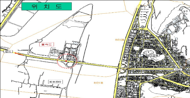 을숙도 진입로주변 육교설치공사위치도